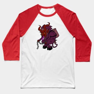 Krampus in Red Baseball T-Shirt